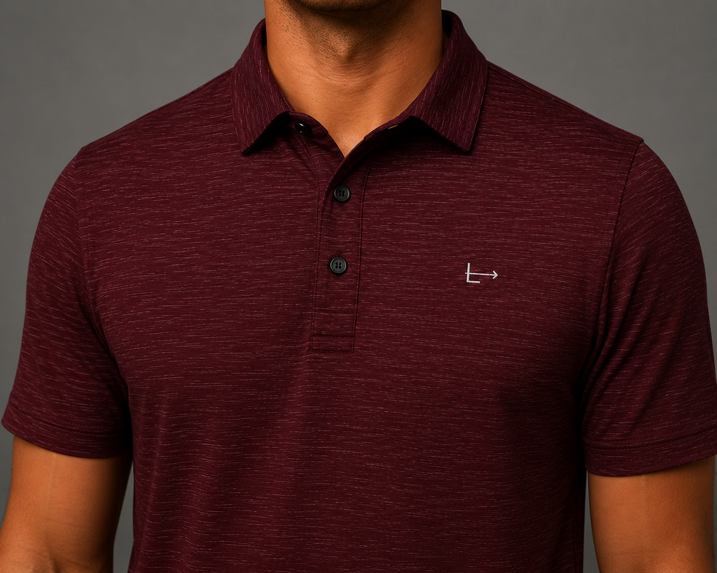 Course 01 Mens Polo Maroon
