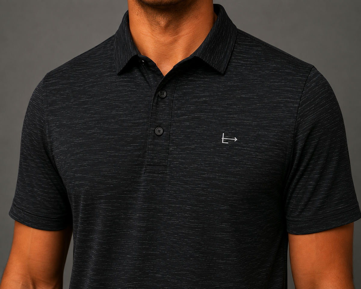 Course 01 Mens Polo Charcoal